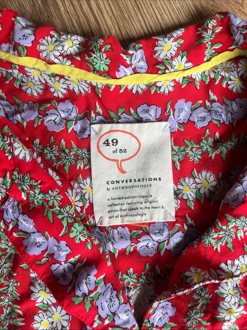 Anthropologie 49 of 52 Red Floral Stripe Sleeveless Button-Down Top - Picture 2 of 8